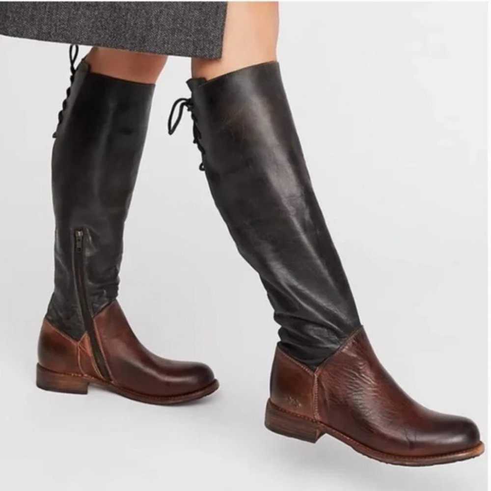 Bed Stu Manchester Tall Boots Riding Free People Two Tone 6.5